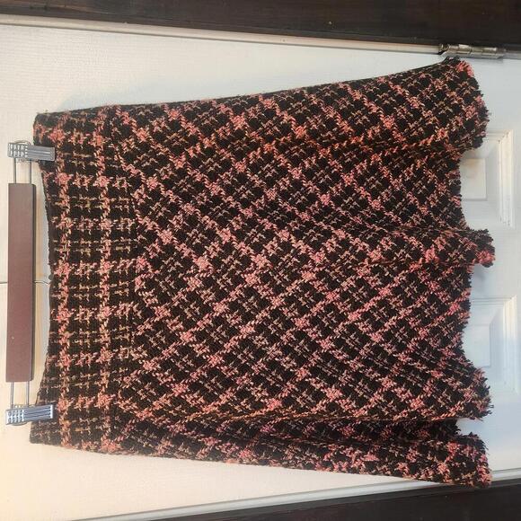 INC International Concepts Dresses & Skirts - I.N.C. Chic Tweed A-Line Skirt in Brown and Pink Size 8 Fall Statement Going Out
